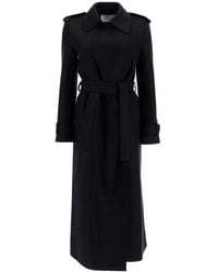 Harris Wharf London - Pressed Wool Trench-Style Robe Coat - Lyst