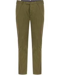 PT Torino - Pantalones delgados en algodón y seda - Lyst