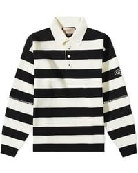 Gucci - Catwalk Look 50 Striped Knitted Polo Shirt - Lyst
