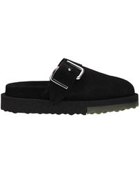 Off-White c/o Virgil Abloh - Ciabatte E Zoccoli Uomo Camoscio Nero - Lyst
