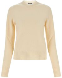 Jil Sander - Ivory Wool Sweater - Lyst