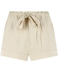 Isabel Marant - 'birva' Short Van Beige Katoenmix - Lyst