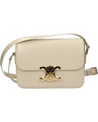 Celine - Teen Triomphe Crossbody Bag Leather/Cream - Lyst
