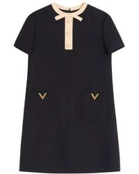 Valentino - Wool And Silk Mini Dress - Lyst