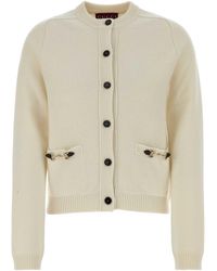 Gucci - Cashmere Wool Cardigan With Morsetto - Lyst