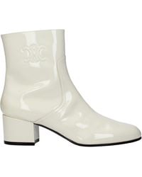 Celine - Stivaletti Triomphe Donna Vernice/Cotone - Lyst