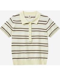 THE GARMENT - Viscose Blend Striped Polo Shirt - Lyst