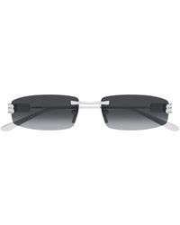 Balenciaga - Sonnenbrille Bb0488 S 002 Silber/Rauchgrau Herren - Lyst