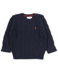 Polo Ralph Lauren - Ls Cable Cn-Tops-Sweater Cotton Crewneck - Lyst