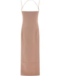 The Attico - La robe midi Attico Gabardine - Lyst