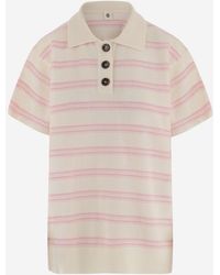 THE GARMENT - T-Shirt Striped Wool-Cashmere T-Shirts & Jerseys - Lyst