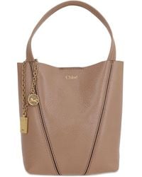 Chloé - Spin Small Leather Tote Bag - Lyst