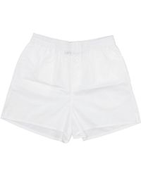 LA ROSE - Cotton Buttoned Shorts - Lyst