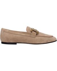Tod's - Tod 's Mocassini Frau Wildleder Beige/Cappuccino - Lyst