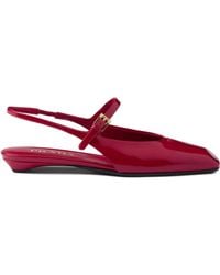 Prada - Mary Jane Patent Pointy-Toe Slingback Ballerina Flat - Lyst