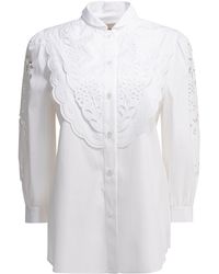 Valentino - Embroidered Casual Shirt Shirts White - Lyst