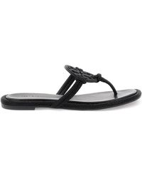 Tory Burch - Pavé Leather Thong Sandals - Lyst