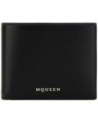 McQueen - Leather Bifold Wallet With - Lyst
