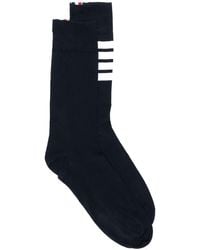 Thom Browne - Mid Calf Socks W/ 4 Bar - Lyst