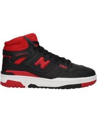 New Balance - Nieuwe Balans Sneakers 650 Men Leather Black/red - Lyst