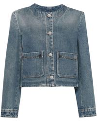 Givenchy - Chaqueta De Denim Con Cadena - Lyst