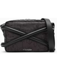 Alexander McQueen - Alexander Mc Queen Black Camera Bag With Leather Details - Lyst