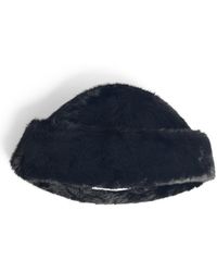 Stand Studio - 'Lovali' schwarzer Faux -Pelzkappe - Lyst