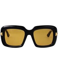 Tom Ford - Nero Lucido Marrone Acetate Sunglasses - Lyst