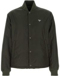 Prada - Logo Bomber Jacket - Lyst