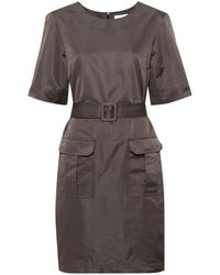 P.A.R.O.S.H. - Robe Courte À Taille Ceinturée - Lyst