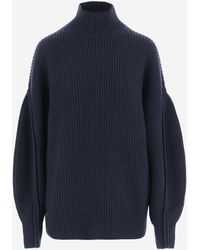 Carven - Turtleneck Sweater Ribbed Cashmere - Lyst