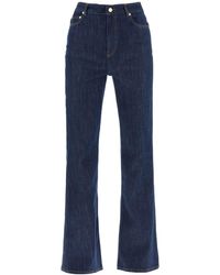 Ganni - High Tailed Flared Jeans - Lyst