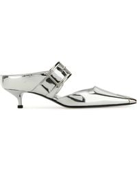 McQueen - Punk 40Mm Mirrored Mules, Brand Size 37 Us - Lyst