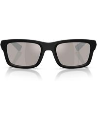 Prada - Zonnebril Psb10 S 1 Bo80 Z Red Line Matzwart/gespiegeld Grijs Heren - Lyst