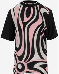 Emilio Pucci - Cotton T Shirt With Marble Pattern - Lyst