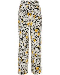 Lanvin - Printed Satin Pant - Lyst