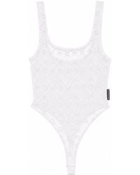 Marine Serre - Recycled Mesh Flock Bodysuit - Lyst