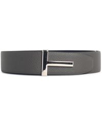 Tom Ford - Cinturón Lear gris 'T Icon' de - Lyst