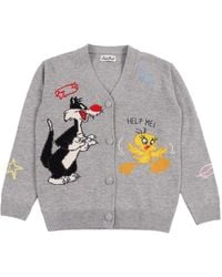 MC2 Saint Barth - Sasi Jr-Silvester Help 15Ml Emb Cardigan - Lyst