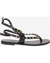 Kima - Naxos Leather Sandal With Embellishments - Lyst