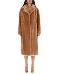 STAND - Long Faux Fur Coat - Lyst