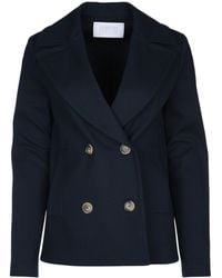 Harris Wharf London - Peacoat Diagonal Crafted With Loro Piana Fab - Lyst