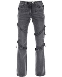 Courreges - Courreves Bootcut Jeans mit Trägern - Lyst