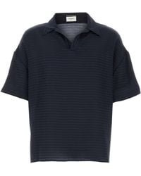 Saint Laurent - Silk Oversize Polo Shirt - Lyst