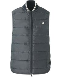Fred Perry Synthetic Sj2012 608 Blue Quilted Gilet Jacket for Men - Save  12% | Lyst