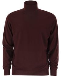 Fedeli - Superfine Wollschildkragenpullover -Derby - Lyst