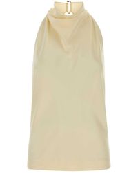 Stella McCartney - Cream Satin Top - Lyst
