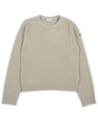 Moncler - Cuello redondo verde claro - Lyst