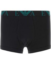 Emporio Armani - Black Stretch Cotton Boxer Set - Lyst
