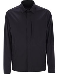 Herno - Shirt Gesneden Jasje In Tech Wol - Lyst